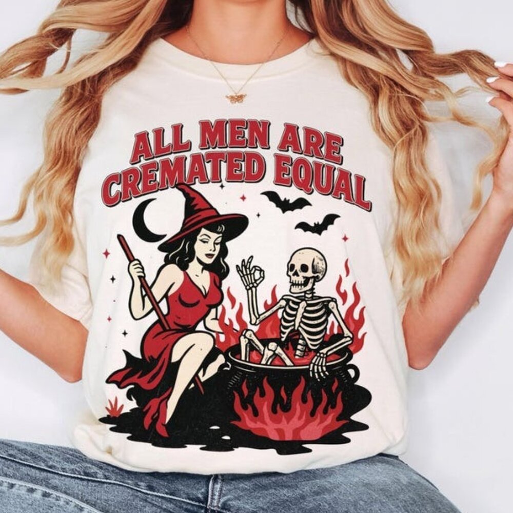 Funny Woman Halloween Retro Spooky Shirt